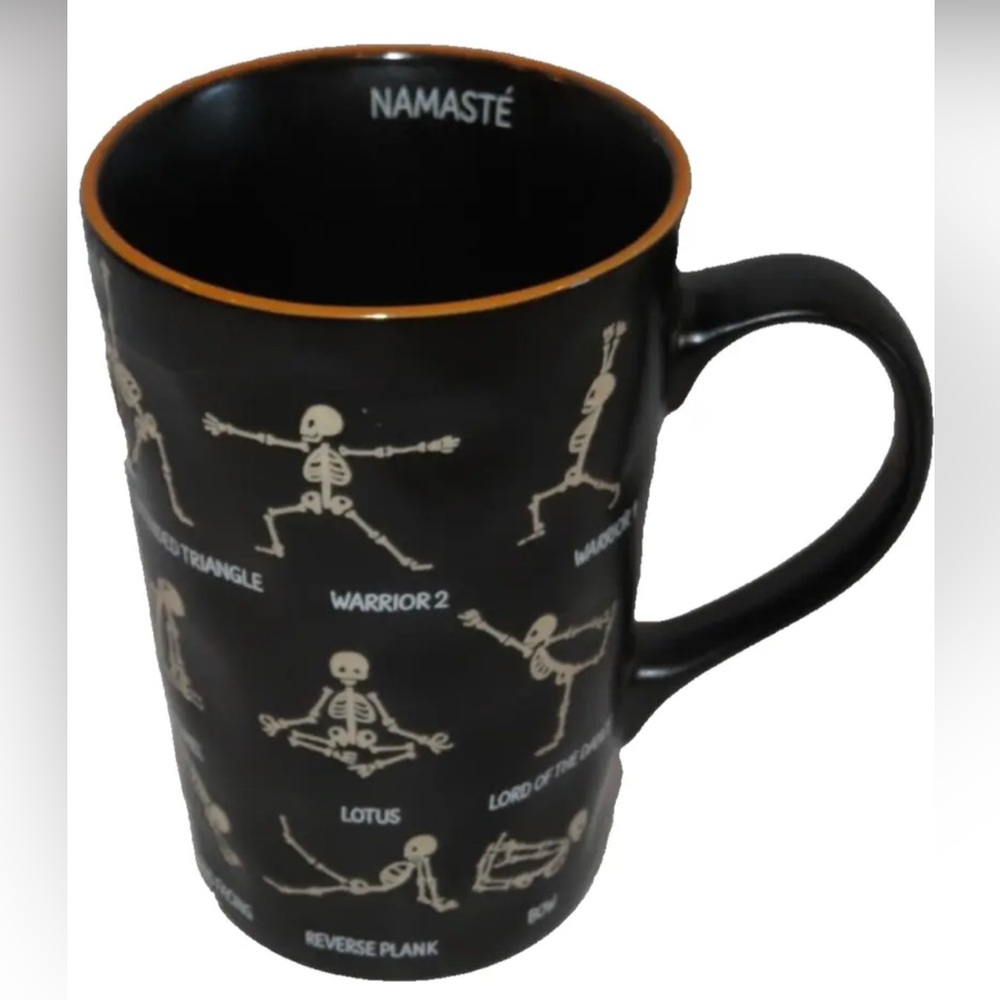 Eli+Ana Halloween Yoga Skeleton Namaste Mug